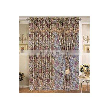 Polyester Jacquard Curtain With One Tieback