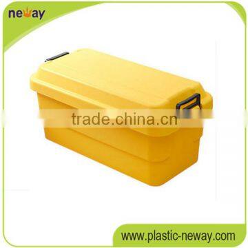 Rectangle plastic storage box with lid and handle