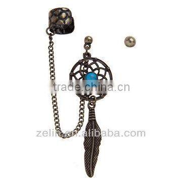 Dream catcher ear cuffs chain fashion body piercing jewelry