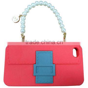 Silicone Handbag Studded Case for IPhone 4 photo-3