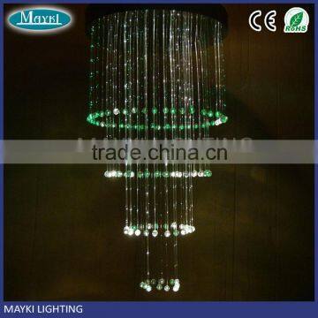 Hotel Pmma Modern Crystal Lobby Chandelier Light Pendant Light With 8 Colors Changing photo-5