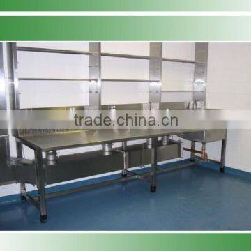 Easy Clean Stainless Steel Dental Laboratory Workbench With Reagent Shelf