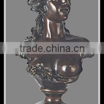 Bronze Bust,Bronze Lady Bust,Bust Of Maiden