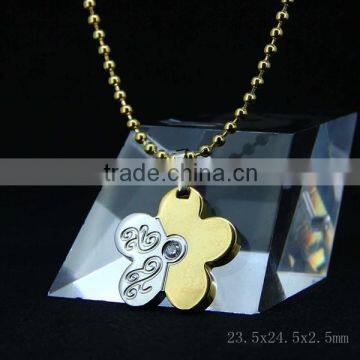 Fashion Flower Metal Pendant With Diamond for Ladies