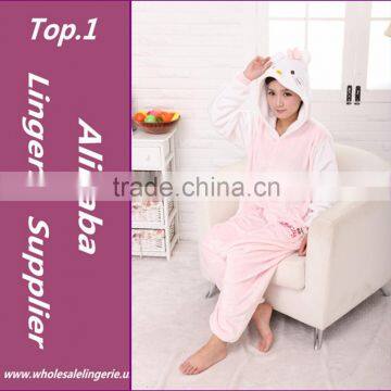 Adult unisex animal onesie lovely design pink color hello kitty pajamas