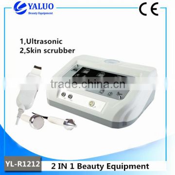 2 in 1 Ultrasonic device with skin scrubber