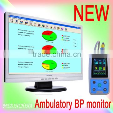 24 hour BP measurement interval recording Ambulatory Blood Pressure Monitor ABPM with free cuff