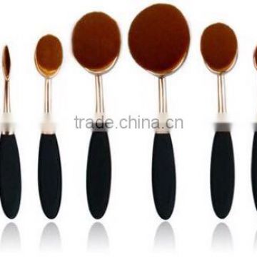 10pcs top synthetic hair rose gold oval makeup brush set