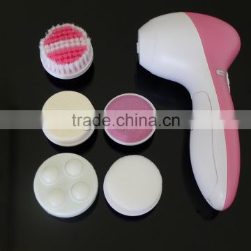 2014 beauty whitening facial cleanser face massager 5 In 1 facial brush