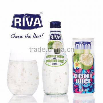 COCONUT WATER WITH PULP IN CAN 240 ML BLUE RIVA BRAND THAILAND photo-2