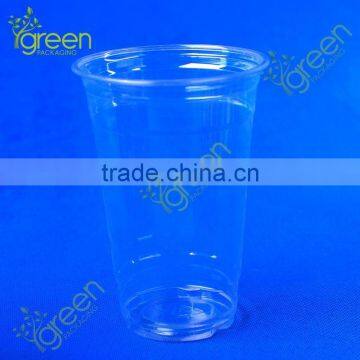 16OZ PP disposable plastic tea cup , 500ml PP plastic cup, plastic transparent cup