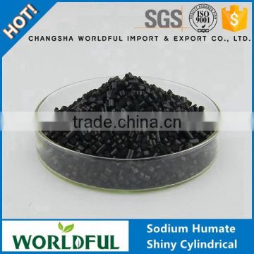 Sodium Humate Shiny Cylindrical Humic Acid in Soil For Fertilizer, Soil Amendments, Feed Additive, Oil Drilling Sodium Humate