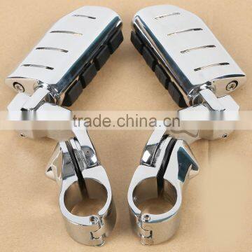 Chrome 360 Degree Adjustable Highway Footpeg Footrests For 32mm photo-5