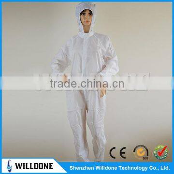 2017 Cleanroom ESD Antistatic Clothes Coverall With Cap photo-2