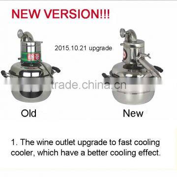 High Quality Household Stainless Steel 15L Home Alcohol Distiller For Sale With Thermometer Spirits(Alcohol) Distillation Boiler photo-4