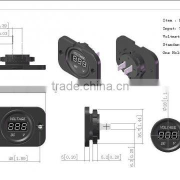 Hot selling! Voltmeter with panel for boat/car