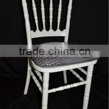 white wedding wood president chair