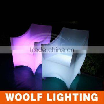 WOOLF WF-7190 Led Ktv Use Light Single Chair Sofa, Plastic Lit Led Furniture Sofa Chair photo-6