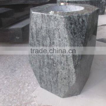 Olive Green Granite Tombstone Vase photo-3
