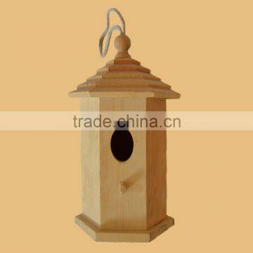 Small Wooden Bird House in Two-story Building Shape photo-4