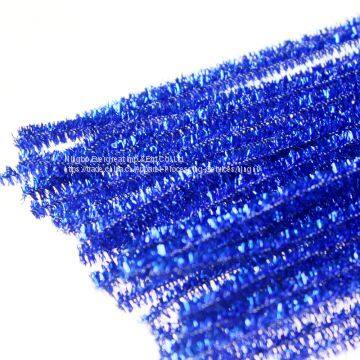 Blue Glitter Pipe Cleaners Tinsel Christmas Decoration photo-2