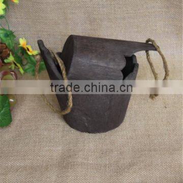 Handmade Small Antique Decoration Craft Wooden Barrel photo-4