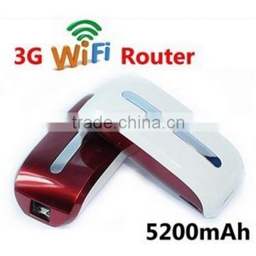 5200mah mini 3G wifi router power bank portable power bank