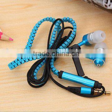 Creative Zipper Metal Earphone OEM Luminous Earphones photo-4