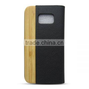 OEM Wood Leather Cell Phone Case for Samsung S7 photo-2
