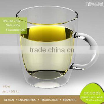 Lower MOQ Borosilicate Glass Coffee Cup With Glass Handle photo-6
