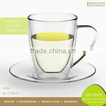 Handcrafted Eco Friendly Modern Pyrex Glass Tea Mugs photo-2