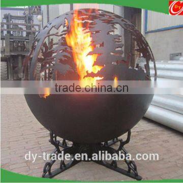 Art sculpture carbon steel fire pits ,steel sphere fire pits for outdoor decoration