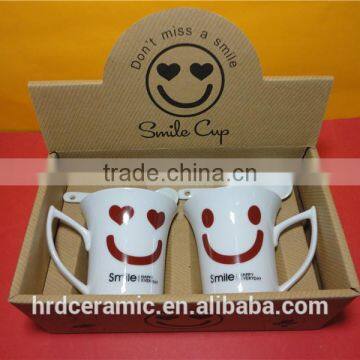 High Quality Promotional Logo Printed Ceramic French Coffee Cups photo-3