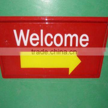 Vacuum thermoformed warning plastic sign board