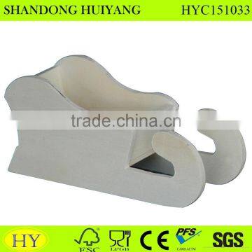 Unfinished Wood Crafts Wood Christmas Sleigh Indoor Decorations photo-2