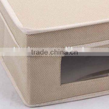 Rectangular Linen and Canvas Box With Cover/storage Box photo-2