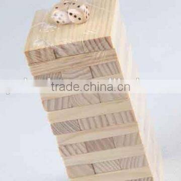 48PC Wooden /Stack Game With Three Dice Building Block/Board Game photo-4