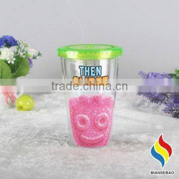 BPA Free Plastic Cups With Straw Double Wall Tumbler - 16OZ photo-4