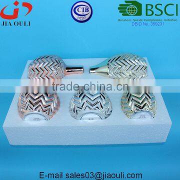 For Mail Order Gold/copper/silver Electroplated Ceramic Vase Set Home Decorative Gifts photo-3