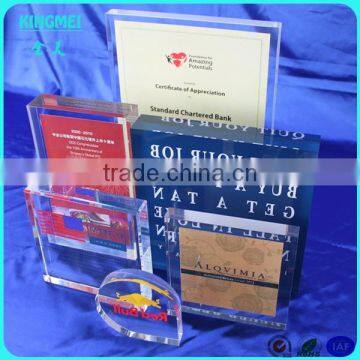 KM-SP06 Factory High Quality Clear Acrylic Crystal Stamp Block,transparent Acryl Display Block photo-2