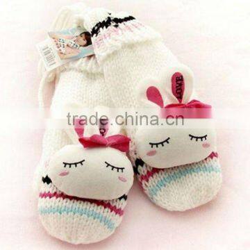 Custom Kids Warm Acrylic Knitted WInter Gloves ZMR622