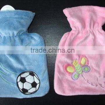 500ml Mini Blue Applique Football Cotton Hot Water Bottle With Covers photo-3
