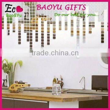 Collocation photo wall stickers,DIY golden mosaic 3d wallpaper for wall stickers