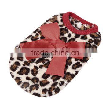New Pet Dog Puppy Cat Winter Leopard Clothes Cute T-Shirt Soft Warm Coat Hot Selling photo-5