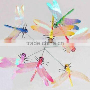 PVC dragonfly sticks metal wire