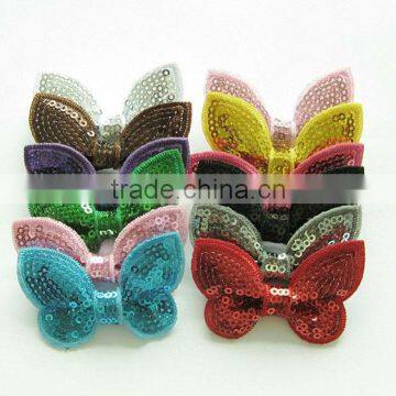 CF 0729 Teenage mini cheap boutique sequin wholesale hair bows