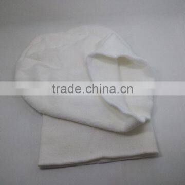 Hat Manufacturer of Pure White Acrylic Knitted Hat Warm and Lovely photo-2