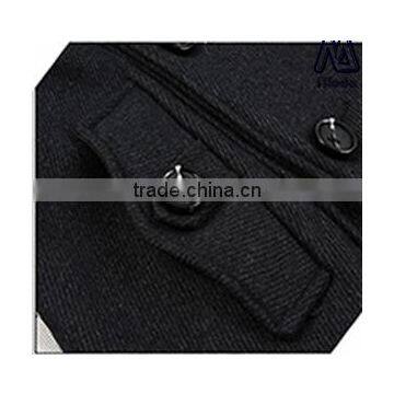 Newest Style Men's Woollen Coat Wool Polyester Fabric photo-4