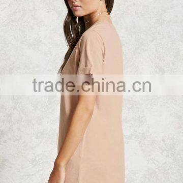 Women Mini Short Sleeve Casual T-Shirt Dress photo-4