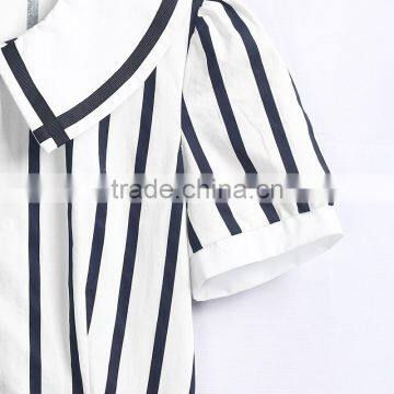 Cute Senior Strip Dress For Girls School Uniform Sample photo-4
